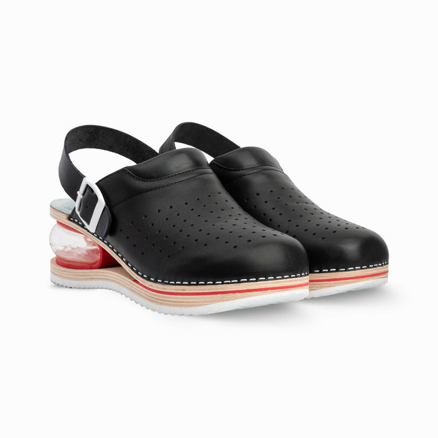 Geris Model GF05- Black Red – klompe za medicinsko osoblje | Love Hippocrates